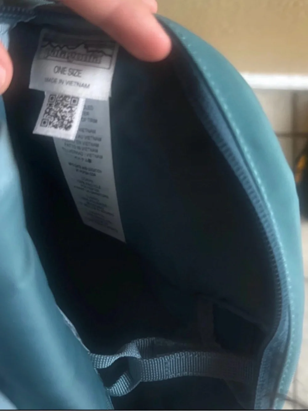Patagonia Teal and Pink Men's Backpack with Yellow Logo Accent